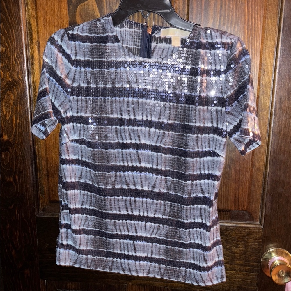 Sequin Striped Top